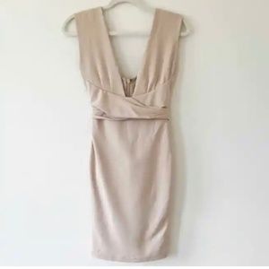 Lulu's River Deep Nude Bodycon Dress Size S